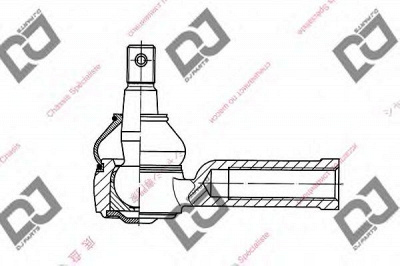 DJ PARTS de1073 -  Наконечник поперечной рулевой тяги